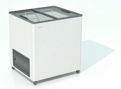 ЛАРЬ МОРОЗИЛЬНЫЙ FROSTOR F 215 С ПРЯМОЕ СТЕКЛО СЕРЫЙ (ПРОПАН)