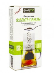 Фильтр-пакеты для заваривания чая, 100 шт в упаковке